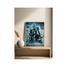 Game Of Thrones Doğal Ahşap Çerçeveli Tek Parça Dekoratif Tablo Çok Renkli - 843841119 Çok Renkli