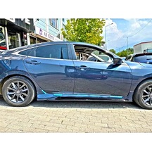 Honda Civic Fc5 Mugen Yan Marşpiyel Seti Mat Siyah Plastik 2 Adet