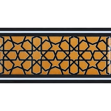 Armada Çini 10x20 Cm Ks-72 Sarı Türkmen Yıldızı Çini Karo Bordür