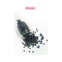 Dökme Cam Kum Boncuk 8/0 3 Mm - 20 Gram - Lacivert Yeşil - Bnc169 Diğer