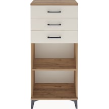 Arges Dolap Tek Raflı 3 Çekmeceli 60x30x134 Çam-aytaşı Atlas Çam