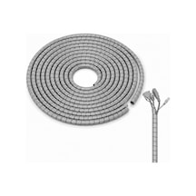 Tr Spiral Kablo Kanalı Kablo Düzenleyici Toplayıcı 22mm Genişlik 2 Metre Uzunluk Gri Al5469 Genel