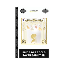 Delux Serisi Bride To Be Gold Tavan Sarkıt 6lı Dekor Kutlama Giriş