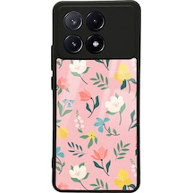 Xiaomi Poco X6 Pro Pinky Flowers Tasarımlı Glossy Telefon Kılıfı Çok Renkli