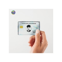 Turkısh Express Kart Kaplama Hologramlı Sticker Kart Etiketi Yüksek Kaliteli Baskı Standart