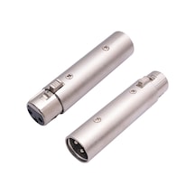 Yaleker Zink Alaşımlı 2 Adet Xlr Erkek- Dişi Ses Kablosu Uzatıcı, Ekipman Bağlantısı Ve Konnektör Ömrünü Uzatan Adaptör