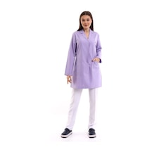 Doktor Öğretmen Kadın Önlük Ara Boy Ceket Yaka - 11 Lila-6359-11 Lila