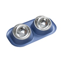 Yystore Evcil Hayvan Kasesi Çift Kase Paslanmaz Çelik Eğimli Tasarım