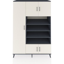 Kronos Dolap 10 Raflı 5 Kapaklı 132x59x195 Antrasit-aytaşı/an... Antrasit