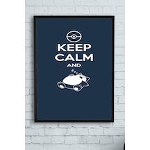 Pster11632 Keep Calm And Sleep Eğlenceli Mizahi Çerçeveli Tablo 40x50cm 7/8 Yaş