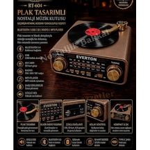 Everton Rt-604 Plak Tasarımlı Ve Görünümlü , Nostalji Bluetooth/usb/sd/ Radyo Mp3 Player Müzik Kutusu