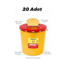 Tıbbi Atık Kovas Sarı, Enfekte Kovası Sarı Renk , Hijyenik Ve Güvenli Kullanım 8 Litre Tüm Adetler Bordo