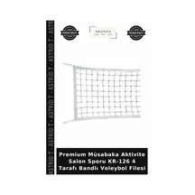 Premium Müsabaka Aktivite Salon Sporu Kr-126 4 Tarafı Bandlı Voleybol Filesi