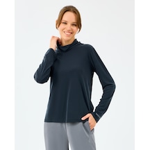Skechers W Turtle Neck Longsleeve Softluxe T-shirt Kadın Siyah Tshirt S2520185-3817 Siyah