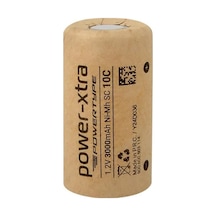 Power-xtra 1.2v 3000 Mah- Sc -ni-mh Şarjlı Pil -flat-başsız -10c