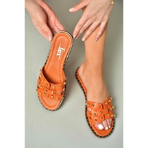 Fox Shoes U291100003 Turuncu Hakiki Deri Kadın Terlik Turuncu-hakiki Deri Çok Renkli