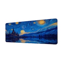 Yıldızlı Gece 40x90 Cm Oyuncu Mousepad Kaymaz Taban Büyük Boy Mousepad