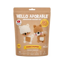 Bakgelal Hello Adorable Amigurumi Köpek Yapım Kiti 2'li Bff Kendin Yap Örgü Ve Hobi Seti
