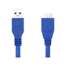 3.0 Usb Kablo-Mavi Renk-1 Metre-Erkek Usb To 3.0