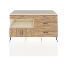 Kronos Konsol Tek Raflı 4 Çekmeceli 2 Kapaklı 176x59x99 Aytaşı-ça Aytaşı-çam