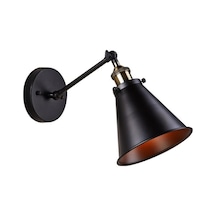 Dekoratif Mafsallı Akrobatik Retro Siyah Duvar Aplik Siyah