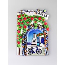Belek Polyester Kabartmalı Magnet 5,5 X 7 Cm Dekoratif Hediyelik Buzdolabı Süsü Kod:1539