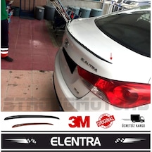 Hyundai Elentra Bagaj Üstü Spoiler Piano Black 120 Cm