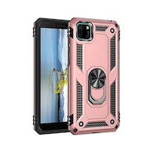 Huawei Y5p Rose Gold Panther Yüzüklü Silikon Orijinal Esnek İnce Geliştirilmiş Dayanıklı Darbe Karşıtı Koruyucu Yeni Tasarım Huawei Y5p, Rose Gold Sku: Zeusb097957ypg