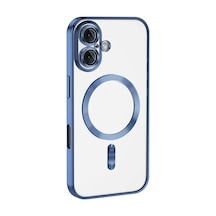 Newface - 356 - iPhone Uyumlu 16 Kılıf Kross Magneticsafe Kapak - Novapazr - - Mavi