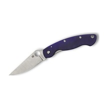 Spyderco Military G10 Dark Blue Kamp Çakı Mavi