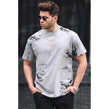 Madmext Madmext Gri Over Fit Erkek Tişört 5207-gri Gri