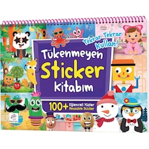 Tükenmeyen Sticker Kitabım - Eğlenceli Yüzler 100+ Tekrar Tekrar Kullanılabilen Sticker