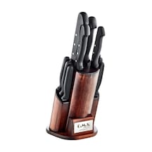 6154 Bıçak Seti Ahşap - Siyah