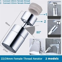 Joyhub Mingjin Shop2 Tip-2 Şerit Stili 720 Derece Döndürme Sıçrama Filtresi Musluk Püskürtme Başlığı Lavabo Musluk Genişletici Adaptörü Mutfak Musluk Memesi Esnek Musluk Püskürtücü 8x178w Renkli Çok Renkli