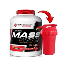 Mass Gainer 3300 Gr Çilek Aromalı Kilo Kas Karbonhidrat Tozu Shaker Hediyeli