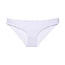 Beyaz Kadın Günlük Pamuklu Likralı Özel Poşet Içinde Taşınabilir Acil Durum Slip Külot Standart