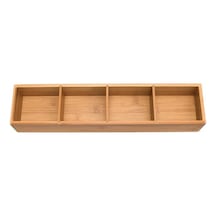 Tr 8884 Bambu Ahşap Çıkarılabilir Bölücüler İle 4 Parçalı Çekmece Düzenleyici, 17-1/2 X 4 X 2-1/2 Genel