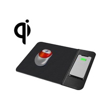 Ojd-36 Qı Standart 10w Aydınlatma Kablosuz Şarj Cihazı Kauçuk Mouse Pad, Boyut: 26.2 X 19.8 X 0.65cm Siyah