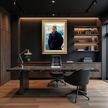 Çerçeveli Deri Atatürk Tablosu 28 Çerçeveli Tablo Işıklı Kumandalı 61x81 Cm Diğer
