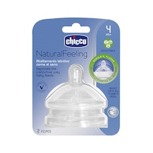 Chicco Natural Feeling Silikon Biberon Emziği 2'li 4 Ay+ Ayarlanabilir Akış 1 Adet