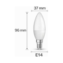 Led Mum Ampul 4.9w 40w Eşdeğer E14 Duy 470 Lümen 6500k Beyaz- Dekoratif Led Ampul Dim Edilemez Enerji Tasarruflu Avize Ve Aplik Uyumlu 4 Lü Paket