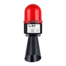 İlx 24v Ac/dc Kırmızı Flaşör Multi Buzzer Borulu Korna - Ø70 B Serisi