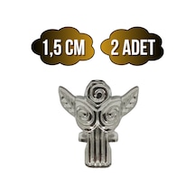 Melek 1.5cm Metal Ayak Çeyiz Ve Hediye Kutusu Mobilya Ayağı 1.5cm Gümüş 2 Adet Gümüş