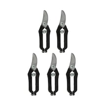 Göcen 5 Adet Narenciye Üzüm Bağ Budama Makası Eğri Uçlu 18 Cm Siyah
