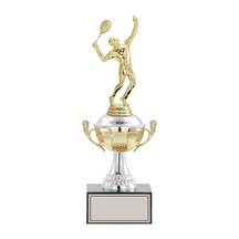 Odak Kupa - Figürlü Kupalar - Tenis Erkek Figürlü Kupalar Fg-046 C - 32 Cm Altın - Beyaz