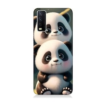 Vivo Y20 Uyumlu Silikon Kılıf Sevimli Yavru Pandalar