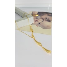 Damla 14k Rengi Çelik Kolye Sns2057 Gold