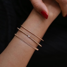 Bygoldenhouse Burgu Bileklik Pembe Altın