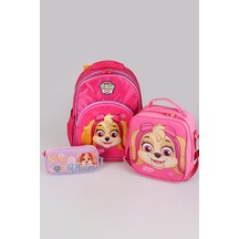 Dekomus İle Yeni Sezon Lisanslı Paw Patrol Okulda Macera Koleksiyonu Okul,termoslu Beslenme Ve Kalem Çantası Okul Seti Açık Gri