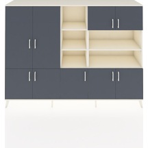 Hyperion Dolap 14 Raflı 9 Kapaklı 220x44x163 Aytaşı-antrasit/ayta Aytaşı-antrasit/aytaşı